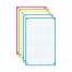 OXFORD REVISION 2.0 cards - squared with 5 assorted colour frames (yellow, red, turquoise, mint, orange), 12,5 x 20 cm, pack of 50 - 400137402_1100_1575014869