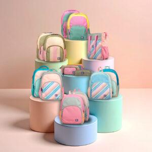 mochilas Colorblock de Oxford safari rose y bubblegum