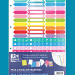 Pack dos hojas pegatinas oxford