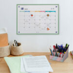 planner pizarra magnético organización semanal y mensual reversible